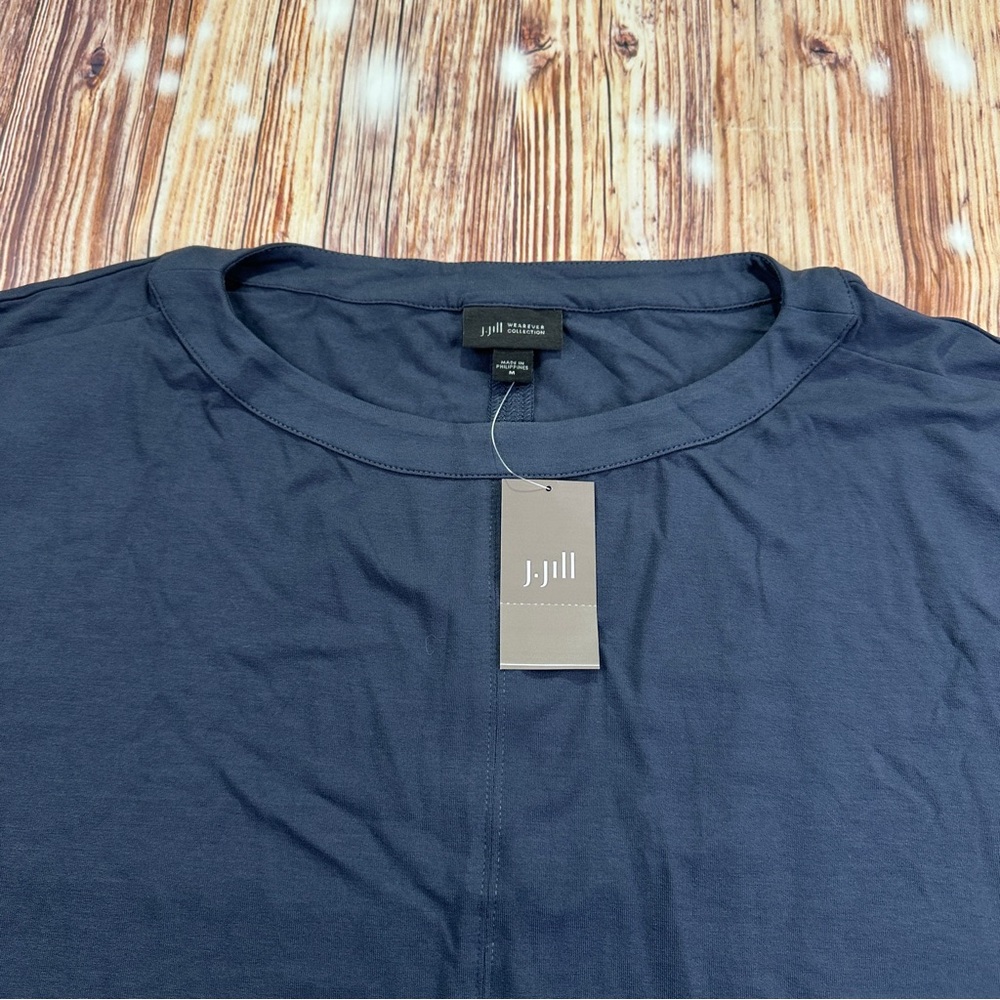 NWT J. Jill Wearever Collection Carbón Short Sleeve Women’s T-Shirt  Size Médium - Picture 5 of 12